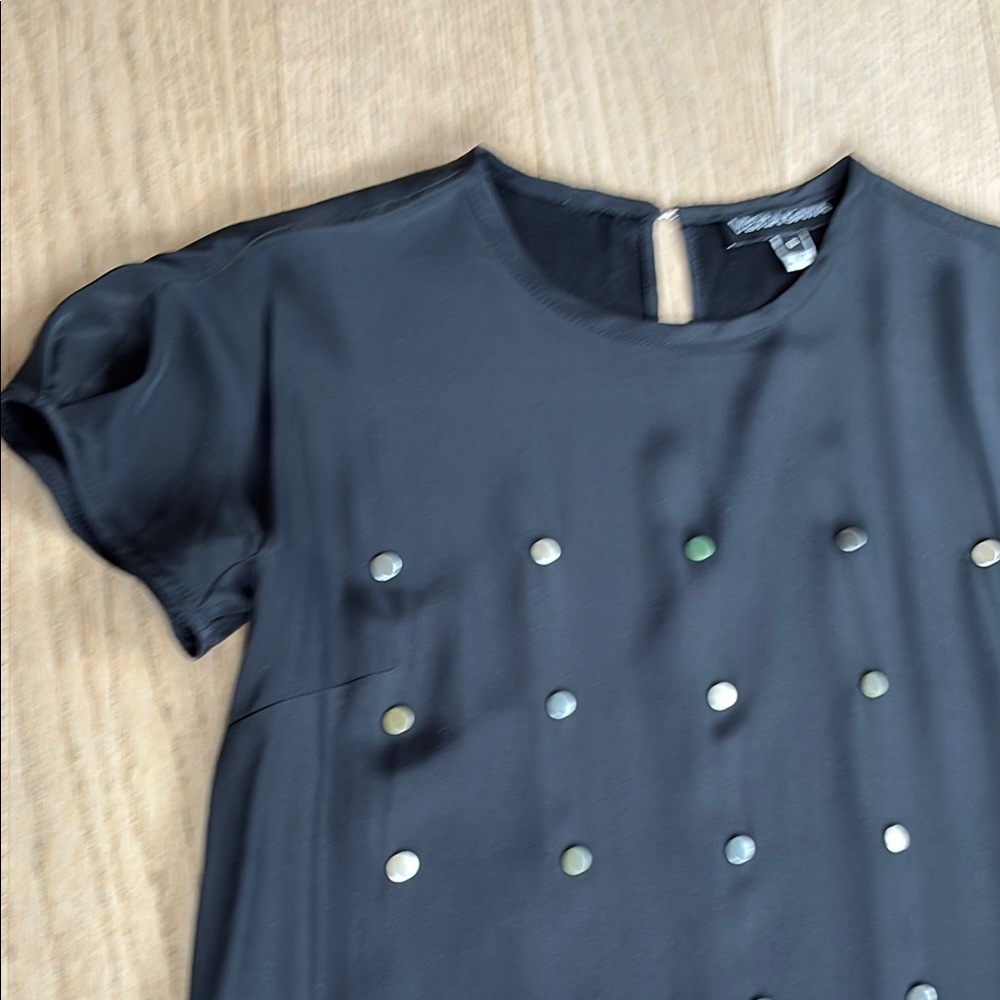 Vena Cava Black Embellished Short Sleeve Tunic Dress- featured on Sex & The City - Picture 3 of 6